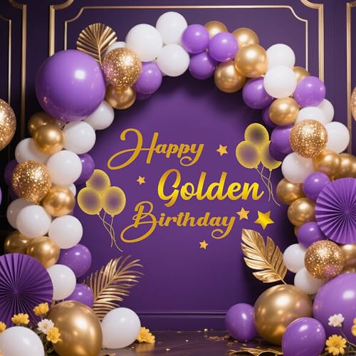 Happy Golden Birthday Decal Sign para decoración de pared miniatura 4