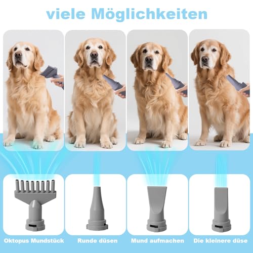 Hundefön Rechteckiges Modell mit LCD-Bildschirm weiß 3200W Pet Dryer Hundetrockner Blower mit Einstellbarer Windgeschwindigkeit und Temperaturen Umgebungsluft und Heißluft #LYCSJYJWH-DE
