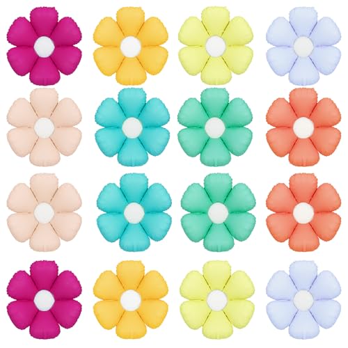 Pastel Flower Daisy Balloon Fairy Daisies Decoration For Birthday Summer Spring Bee Day Wedding Baby Shower 16 Pack 8 Colors Matte Groovy Flower Balloons 60s 70s Retro Hippie Floral Daisy Balloons