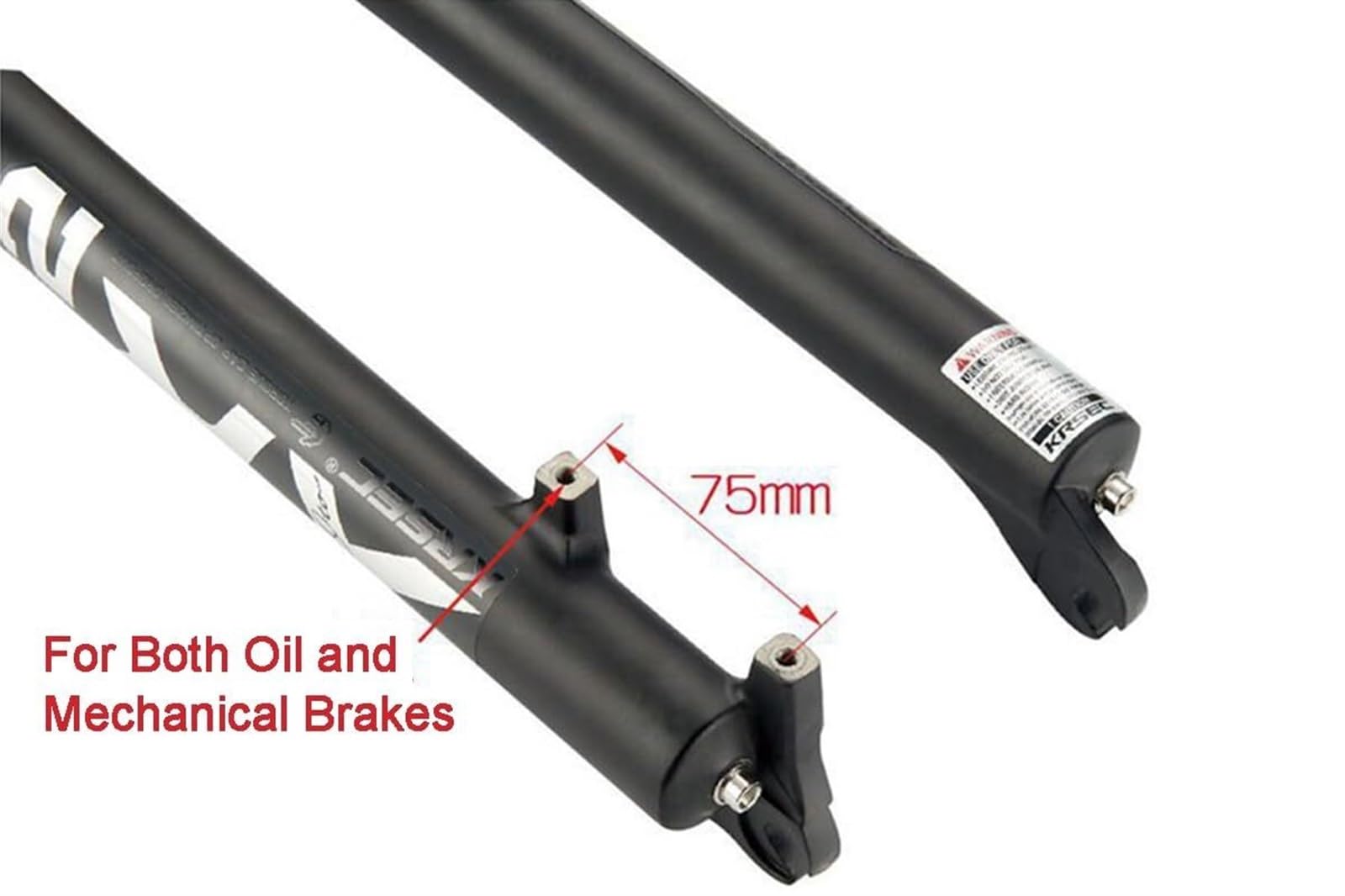 Fourche Avant Ultra-légère pour VTT, débattement de 120 mm, Pivot Droit sans Filetage de 28,6 mm, Blocage Rapide, axe traversant 9 x 100 mm.