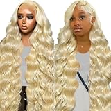 CUTE BEIN Blonde Lace Front Wigs Human Hair 13x4 Body Wave 613 HD Lace Frontal Wig Pre Plucked 613 Lace Front Wig Human Hair with Baby Hair 150% Density 24 Inch