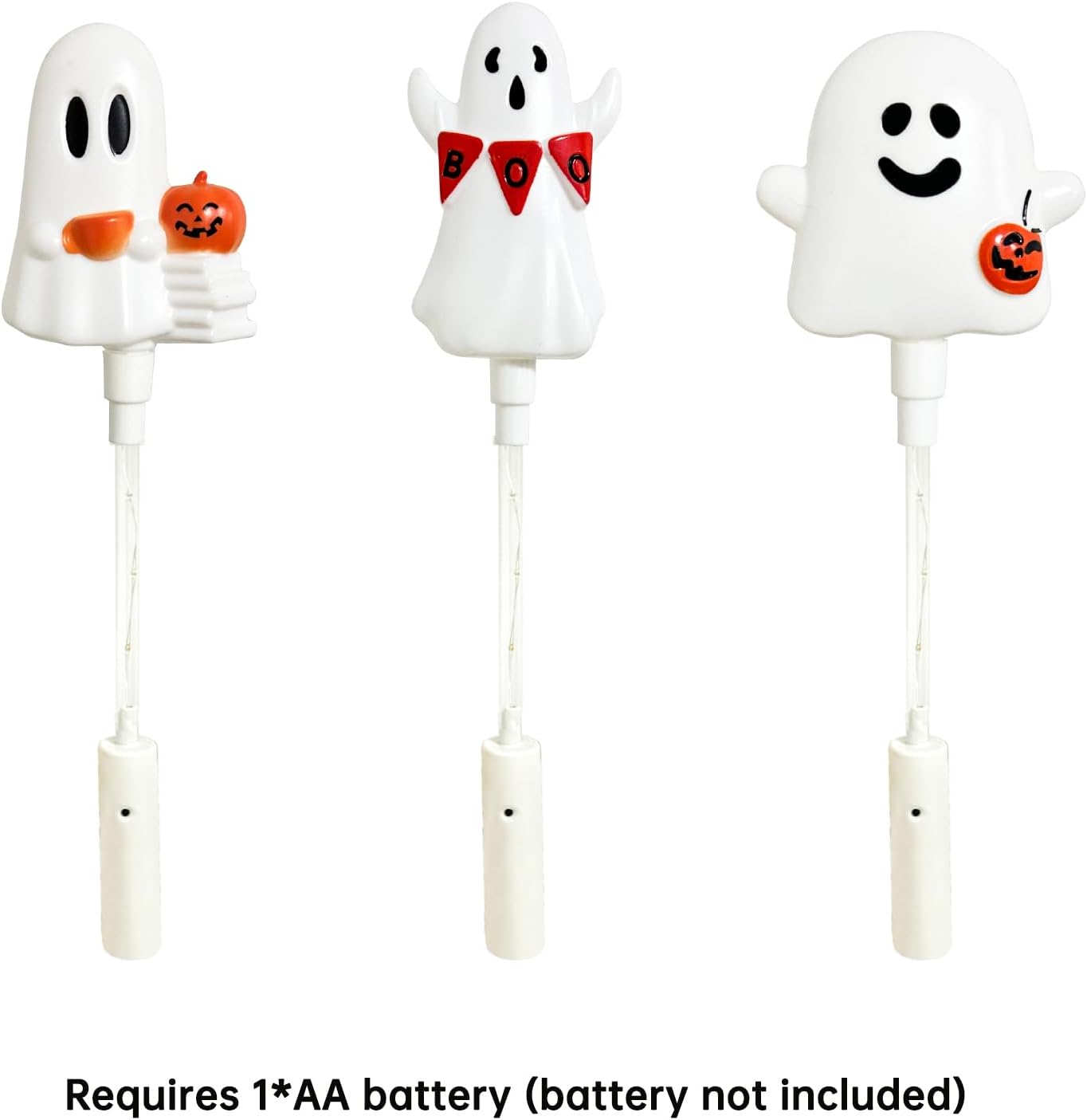Halloween Ghost Handheld Decoration Lights 3 Pack, Light Up Figures