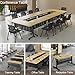 6-Pack Folding Conference Table,61IN Modern Conference Room Table with Wheels,Mobile Flip Top Training Tables Foldable Meeting Tables for Office Meeting Room Classroom Business