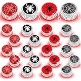 Liliful 24 Pcs Spider Valentines Party Favors Birthday Party Supplies LED Lighted Yo Yo Bulk Spider Theme Toy for Girls Boys Goodies Bag Filler Gifts in Bulk (Red,Black)