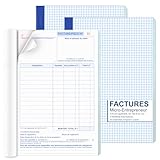 [Conçu pour la Conformité des Petites Entreprises]Ce Carnet de Facturation A5 portable est spécialement conçu pour les auto-entrepreneurs et les petites entreprises en France. Chaque page indique la mention légale « TVA non applicable », conforme à la réglementation locale de facturation hors TVA, pour répondre à vos besoins de facturation légale.