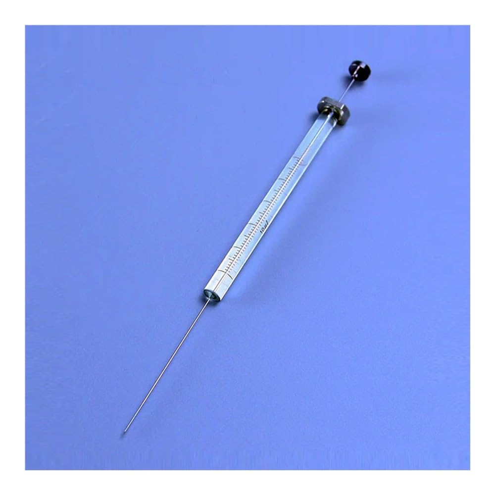 Labor-Mikroinjektor 0,5/1/2/5/10/25/50/100/250/500/1000uL Glasspritze mit scharfer Nadel for Gaschromatograph(500uL)
