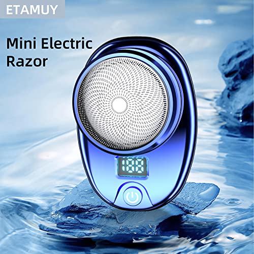 Mini Electric Razor For Men,Mini Shaver Portable Electric Waterproof Shaver,Pocket Portable Electric Shaver, Men's Foil Shavers Usb Rechargeable Shaver (Gradual Blue) #TOP6