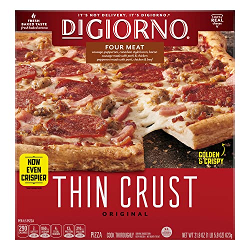 Digiorno Classic Thin Crust Four Meat 12In Frozen Pizza 21.9Oz Box #TOP16