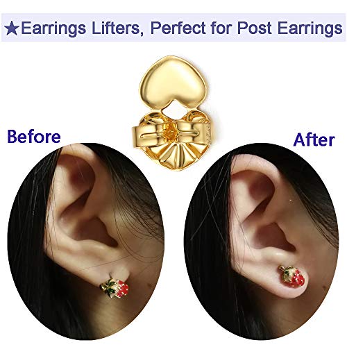 Fomissky-sisa Ear Lifters for Earrings As Seen On TV 3 Pairs Per Set, Hypoallergenic Post Earring Backs for Heavy Earring Metal Secure Earring Backings2