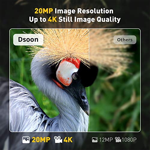 Trail Camera - Game Camera Dual-Lens Night Vision Motion Activated 4K 20MP Hunting Cam Waterproof IP66 W/ 2.4" Color Screen 0.2 s Trigger Speed for Outdoor Wildlife Monitoring Deer Scouting
