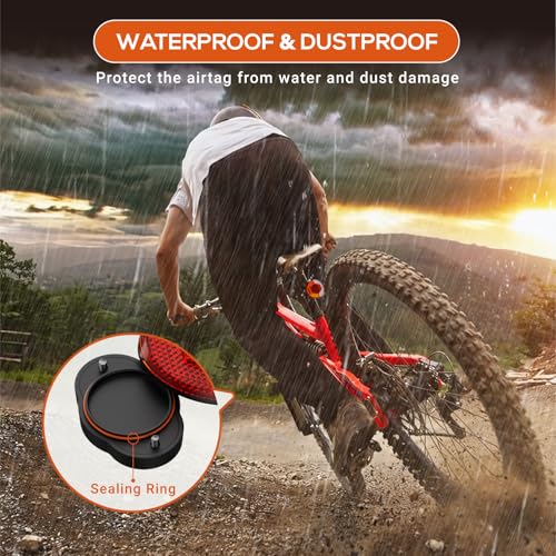 Image of TUSITA Airtag Bike Mount, Hidden Bicycle Seatpost Mount Compatible with Airtags & Garmin Varia, Anti-Theft Air tag GPS Tracker Bike Reflector Holder (Pack of 2)