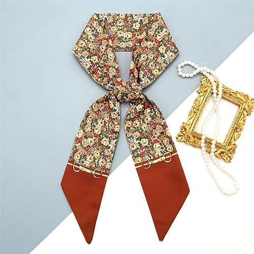 QTMY 5 Pack Purse Scarf for Bags Silk Head Scarf for Hair Handbag Women Scarfs Band Hair Neck Scarves Fashion Gifts,864