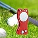 2pcs Golf Divot Repair Tool with Magnetic Ball Marker, Foldable Pop-up Divot Turf Fork Metal Putting Fork for Golf Lover (Black, Red)