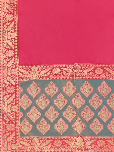 Image of PURVAJA Women's Kanjiwaram Semi-Stitched Lehenga choli