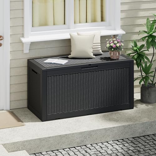 Image of Outdoor Storage Box Waterproof, 100 Gallon Deck Box For Patio Storage