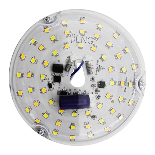 LIYJTK VENTILADOR DE TECHO LUZ LED RECAMBIO 15W REGULABLE KIT DE 3 COLORES PARA ILUMINACIÓN DEL HOGAR