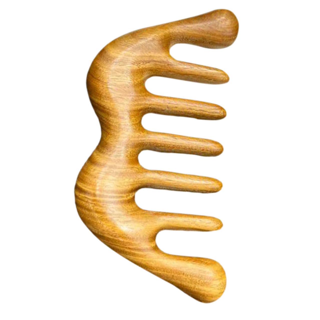 Yardenfun Peine de Masaje de Cabeza de Madera de Sándalo Ligero y Fácil de Usar, Herramienta Antiestática Cuidado del Cuero Cabelludo y Relajación Diaria