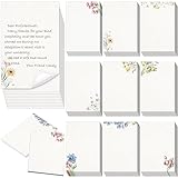 Spiareal 100 Pcs Blank Note Cards 4 x 6 in Blank Decorative Floral Notecards Floral Index Cards Bulk Thank Greeting Notecards for DIY School Office Wedding Baby Shower Supplies (White)