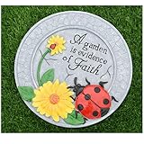 Runde Trittsteine, Kunstharz, wetterbeständige Dekoration, handbemalte Gartenarbeit...