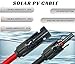 WindyNation 10 Gauge 10 AWG Pair 15 Feet Black + 15 Feet Red PV Photovoltaic Solar Panel Extension Cable Wire Solar Connectors
