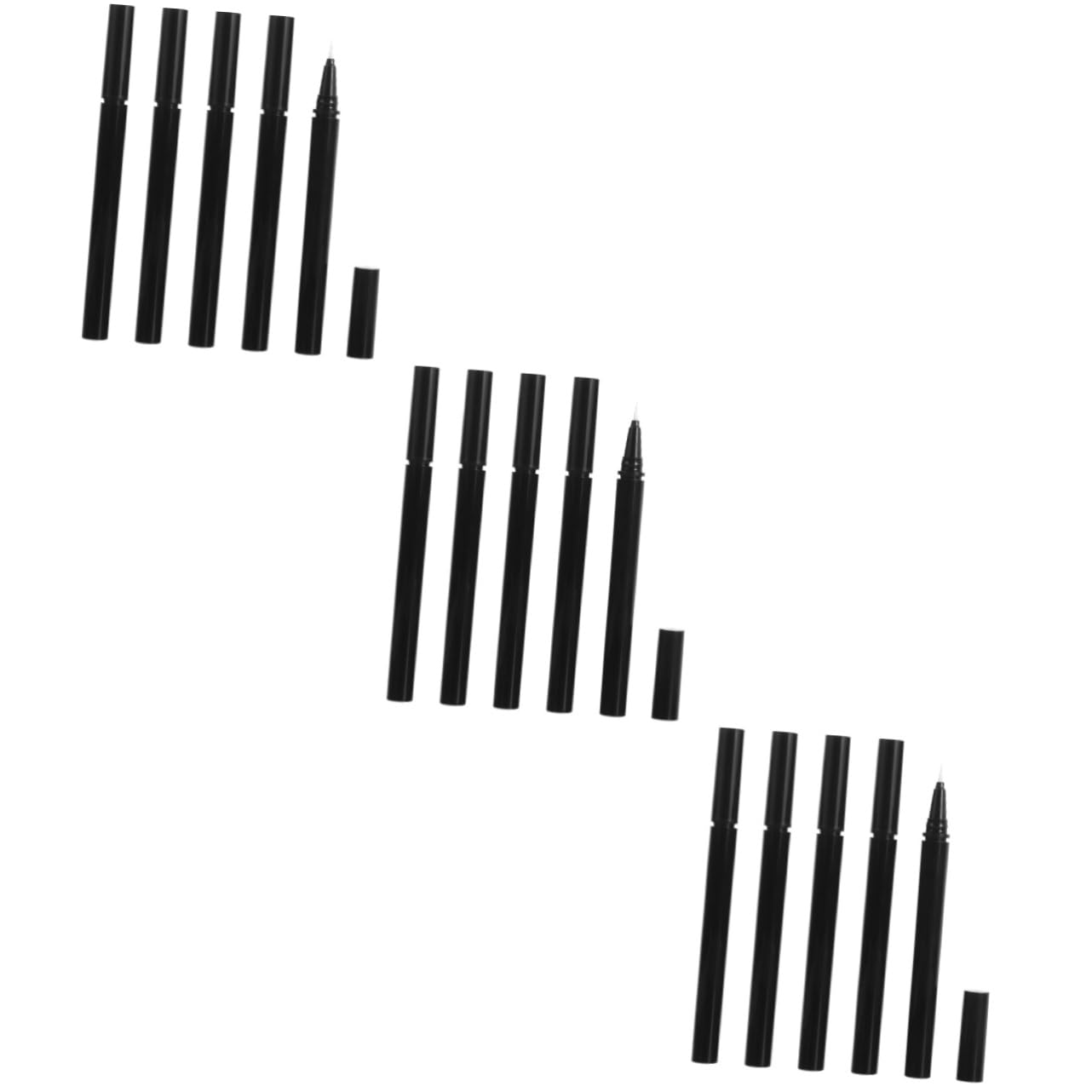 9pezzi Penne Eyeliner Vuote Setola Assortita Contenitori Ricaricabili Per Pratici Eyeliner Unghie