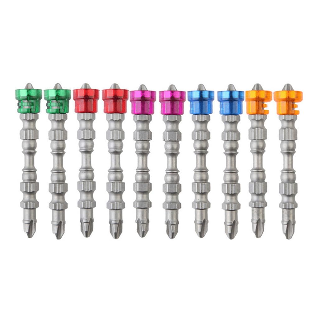 Punte Magnetiche Per Avvitatore - PH2, 65 Mm, 1/4 Pollice, Per Cartongesso, Con Collare Antiscivolo, 10 Pezzi - Foto 3