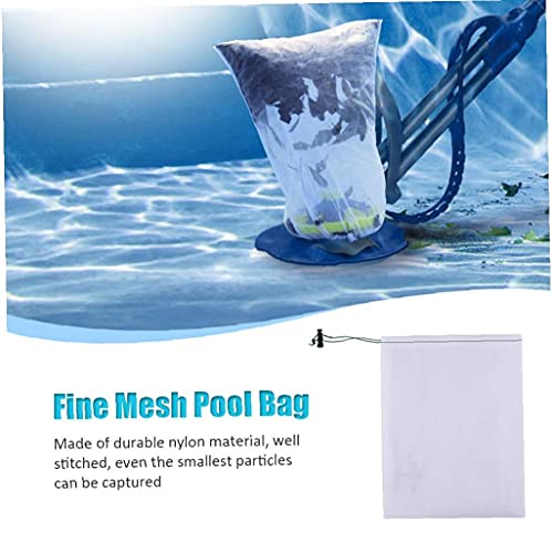 Sac à piscine Fine Sac à piscine Aquarium Piscine de piscine de piscine avec cordon de verrouillage de S 3PCS Outils de nettoyage de piscine - Image 8