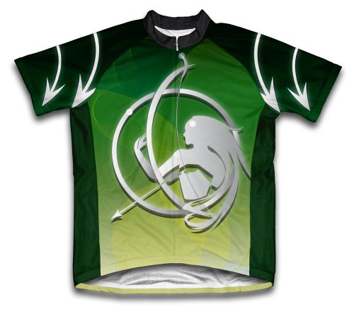 ScudoPro Sagittarius Short Sleeve Cycling Jersey for Youth - Size XS Green