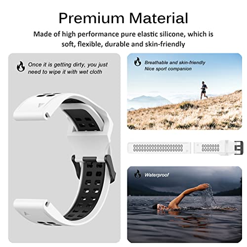 Miimall 22mm Silicone Strap for Garmin Fenix 7, Fenix 6/6 Pro/Fenix 5/5 Plus - Image 3