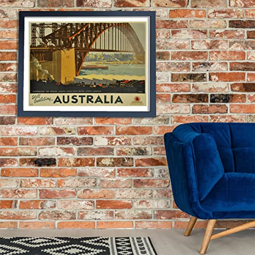 Poster de voyage Australia Percy Trompf encadré de taille M - 2