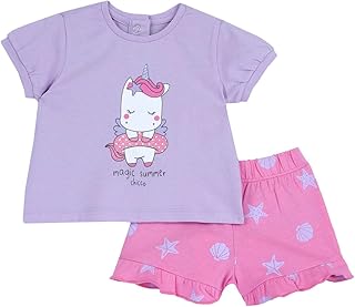 Chicco Conjunto de Camiseta Y Pantalones Cortos, Chándal, Bebé-Niñas