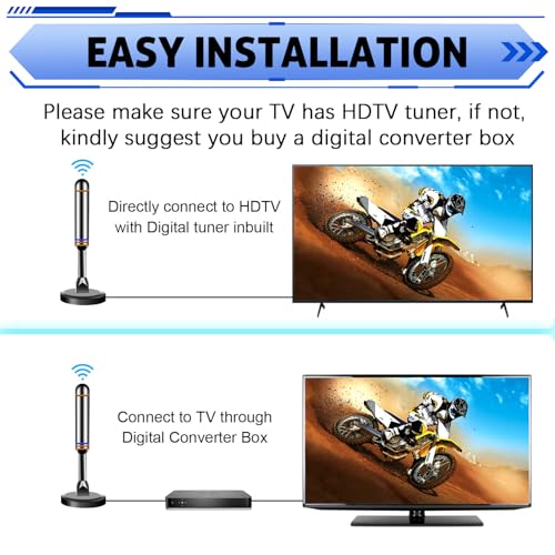 Antenne numérique pour Smart TV avec réception longue portée 360° - 5