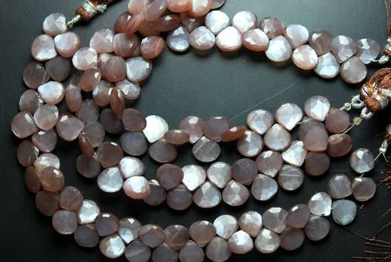 Pierre de lune de feu chocolat LKBEADS briolettes cœur de qualité gemme