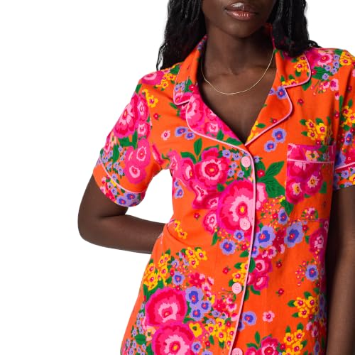 Image of Bed Head PJs Womens Matching Pajamas - Soft Organic Short Sleeve Button Down PJ Shirt & Shorts Set - Sleepwear & Loungewear