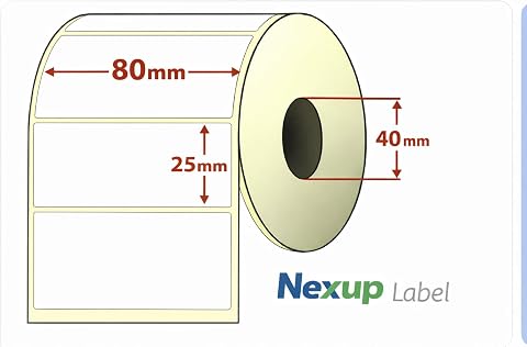 80x25 mm Termal Etiket, Barkod/Adres/Kargo Termal Etiketleri, Zebra ve Diğer Yazıcılarla Uyumlu