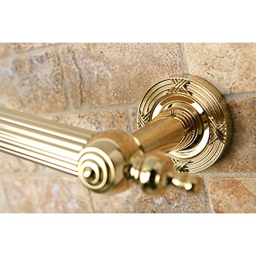Kingston Brass Dr710122 Designer Trimscape Templeton Grab Bar 12-Inch With Tl Tip, Polished Brass #TOP1