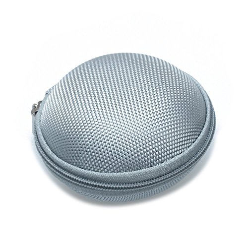 SODIAL(R) Mini Bolsa Funda Porta para Auriculares Lona Color Gris