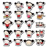 20 PCS Stickers Pack Pucca Aesthetic Vinyl Colorful Waterproof for Water Bottle Laptop Bumper Car...