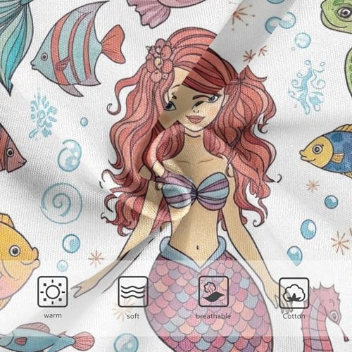 Colorful Mermaid Sea Turtle Bubbles Toddler Girls Underwear 2t Cotton Little Girl Panties Florals Kids Undies Briefs3