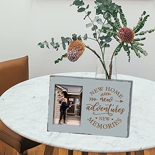 Yudarte Housewarming Gifts For New Home - Engraved Picture Frame 4X6 Inches Photo - Unique First Time House Owner Gifts For Men And Women #TOP1