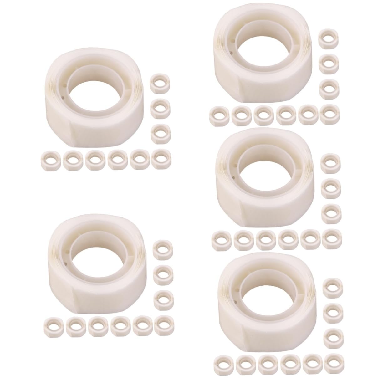 DOITOOL 50rolls Non-Traceless Craft Adhesive Dots for Party Decorations Double-Sided for Balloons and Crafts for Projects and Home Organization