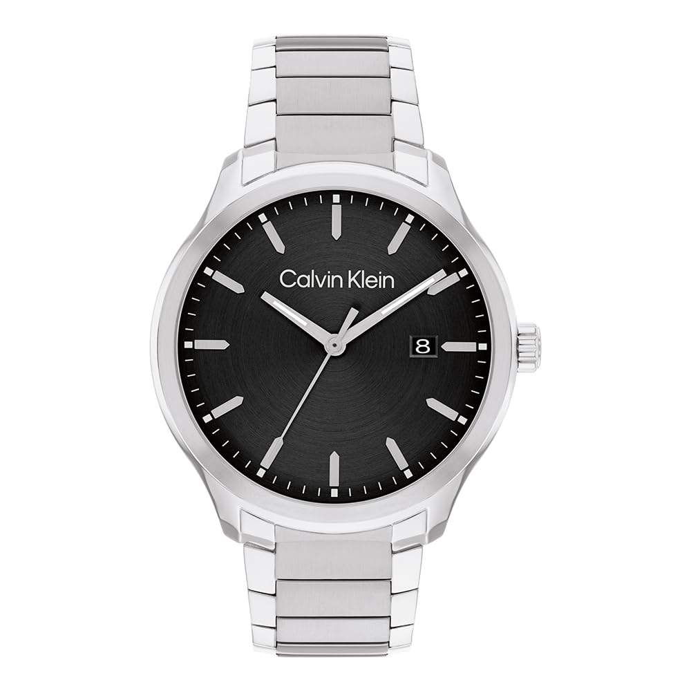 Mens Wristwatch CK CALVIN KLEIN ARCHITECTURAL 25200348 Stainless Steel Black