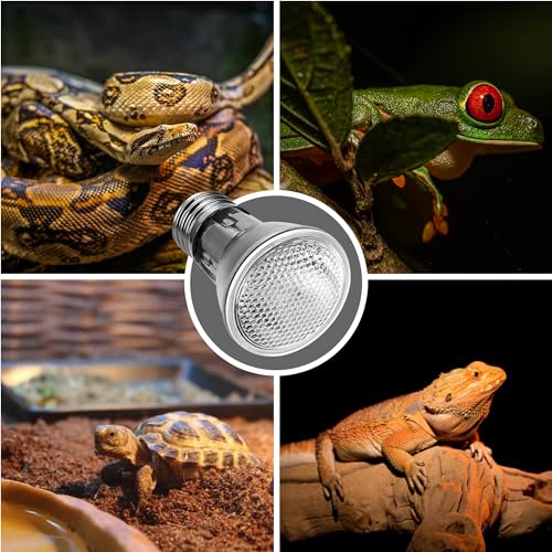 Image of Briignite Reptile Heat Bulb 2 Pack, 75W UVA Reptile Light Bulbs, Dimmable Heat Lamp Bulbs Basking Spot Light Bulb for Reptiles, Amphibian, Bearded Dragon, Lizard, Chicken