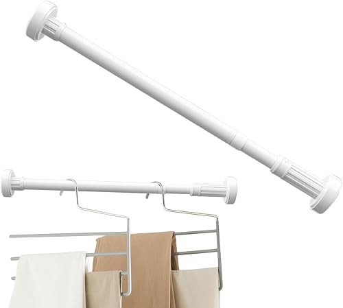 No Drill Support Rod, Heavy Duty Closet Bar, Stainless Steel Hanging Rod - 8