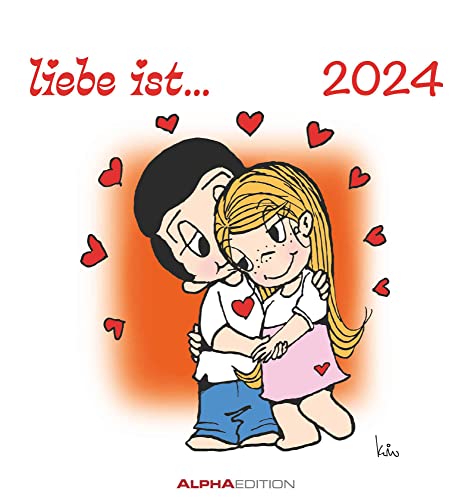 Alpha Edition - liebe ist... 2024 - Postcard Calendar - Calendar with Postcards - for Routing - 16 x 17 cm