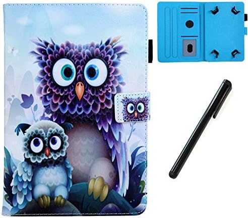 HereMore Universal Case for 10.1 Inch Tablet with Pen, Leather Stand Cover Protective Shell for Fusion5 10.1, iPad 10.2", Samsung Tab A 10.1/S2 9.7", Huawei MediaPad T3 10, Lenovo Tab E10, Cat