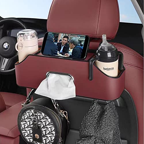 JSCARLIFE Car Headrest Backseat Organizer with Cup Drink Holder,Backseat Storage Box and Cell Phone Holders Car Headrest Rear Seat Multifunctional Storage Box for Kids Travel - Image 3