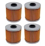 Factory Spec 4 Pack of Oil Filters, compatible with Kawasaki many KL600, KLR650 & KLX650 Replaces