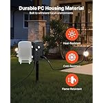 VEVOR Outdoor Power Stake Waterproof, 50 FT Extension Cord, Outdoor Power Strip, Weatherproof with Cover and Overload Protection, 6 Outlets, 15A/1875W for Halloween/Christmas Lights Decorations - Image 5