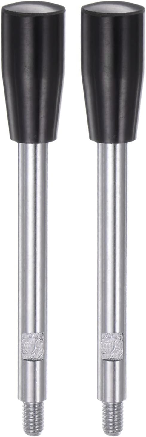 HARFINGTON 2pcs Clamping Handles M12 Thread 255mm (10") Length Chrome Plated Revolving Crank Handle Grip Handwheel Screw Stem for Lathe Machine